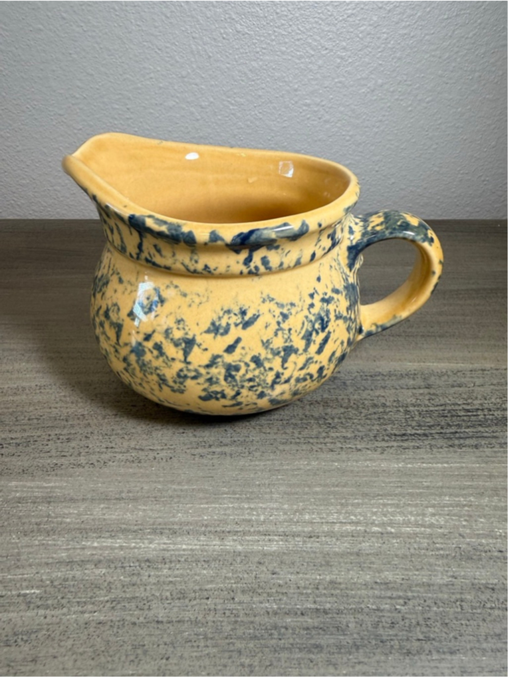 Pfaltzgraff America Blue Spongeware Gravy Server (Model #436)